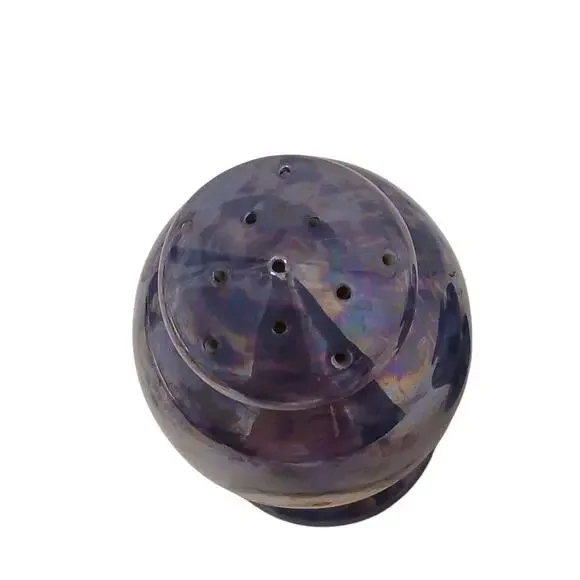 Antique Victorian Rose Salt & Pepper Shakers Blue Iridescent Noritake Japan VNTG - Picture 11 of 16